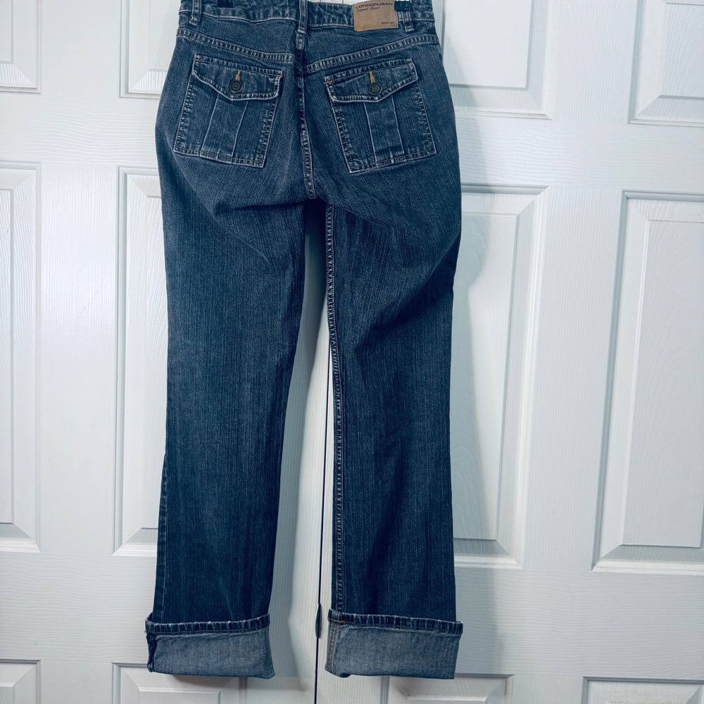 Vintage London Jean Women's Size 4 Stretch 90's Y2K Jeans Blue Cargo Original - Picture 4 of 7